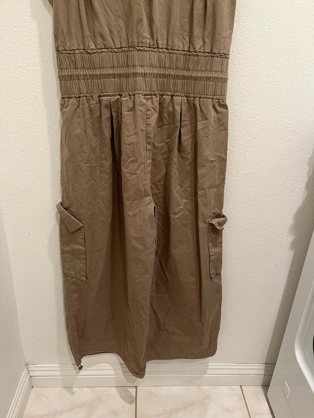 FARM Rio Cotton Utility Jumpsuit in Olive Green - Picture 12 of 15